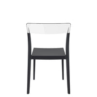 siesta flash commercial chair black/clear 3