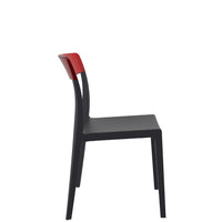 siesta flash commercial chair black/red 3