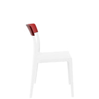 siesta flash commercial chair white/red  4