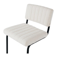 berm upholstered stool boucle cream fabric  3