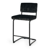 berm upholstered stool velvet anthracite 1