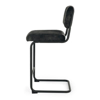 berm upholstered stool velvet anthracite 4