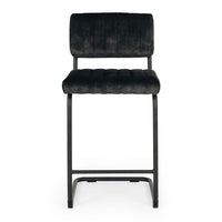berm upholstered stool velvet anthracite 2