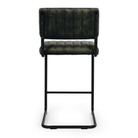 berm upholstered stool velvet moss green 3