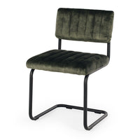 berm commercial chair velvet moss green 4