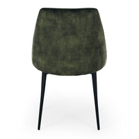 milan dining chair velvet moss green 3