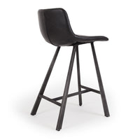 vintage upholstered stool vintage black 2