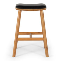 damonte upholstered stool natural oak 4