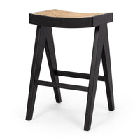 allegra kitchen bar stool 65cm black oak 4