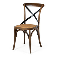 crossed back chair deep oak 7