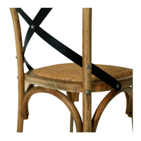 crossed back commercial chair smoked oak 6