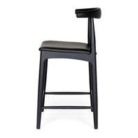 elbow kitchen bar stool black oak 3