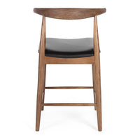 elbow upholstered stool deep oak 3