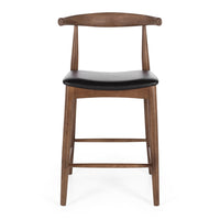 elbow upholstered stool deep oak 5