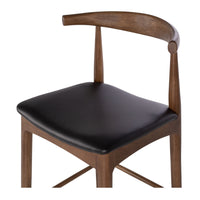 elbow upholstered stool deep oak 4