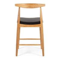 elbow upholstered stool natural oak 4
