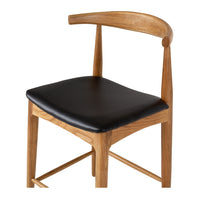 elbow upholstered stool natural oak 5