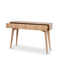 barcelona wooden console table natural oak 1