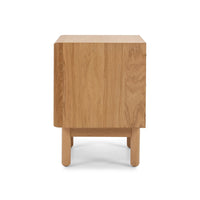 norfix 2 drawer wooden bedside table natural oak 3