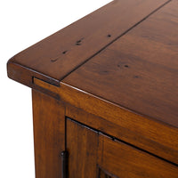 rustic 3 drawer wooden sideboard 5