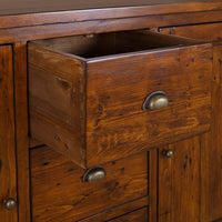 rustic 3 drawer wooden sideboard 6
