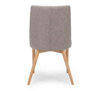 cathedral dining chair light grey fabric 4