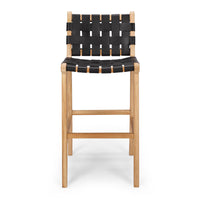 fusion highback breakfast bar stool woven black 2