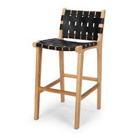 fusion highback breakfast bar stool woven black 1
