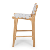 fusion highback wooden bar stool woven grey 2