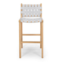 fusion highback wooden bar stool woven grey 5