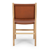 fusion dining chair tan leather 3