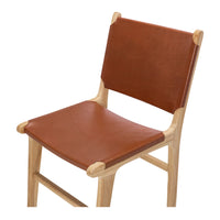 fusion dining chair tan leather 4