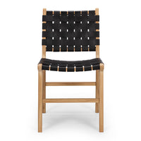 fusion commercial chair woven black leather 1