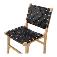 fusion commercial chair woven black leather 4