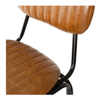retro upholstered stool vintage tan 5