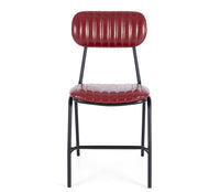 retro dining chair red p.u 1