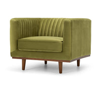 madagascar lounge chair greenery velvet 1
