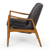 dune lounge chair black leather 4