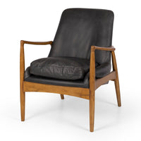 dune lounge chair black leather 5