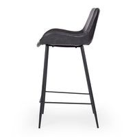 vortex upholstered stool vintage black 3