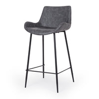vortex upholstered stool 65cm vintage grey 1
