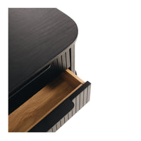 linea wooden bedside table black oak 3