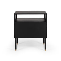 arizona 1 drawer lamp table black 4
