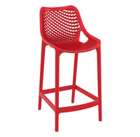 siesta air breakfast bar stool 65cm red 1