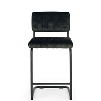berm upholstered stool velvet anthracite