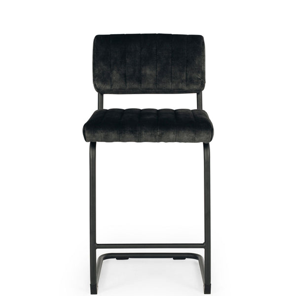 berm kitchen bar stool velvet anthracite