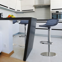 siesta aria kitchen bar stool transparent black 5