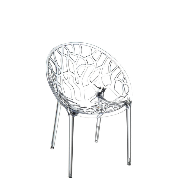 siesta crystal commercial chair transparent