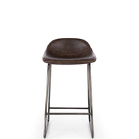 urban upholstered stool vintage brown