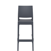 siesta maya bar stool 75cm dark grey